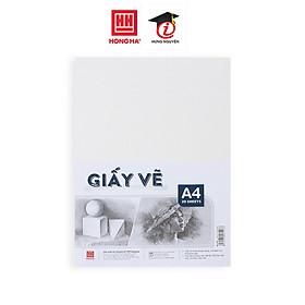 Giấy vẽ Hồng Hà A4 20 tờ định lượng 160gsm độ trắng tự nhiên - 8116