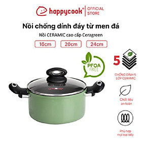 Nồi nhôm cao cấp Ceragreen 16cm Happy Cook HCA-CG16