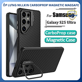 Ốp lưng Nillkin CarboProp Magnetic khung bảo vệ sợi aramid cho Samsung Galaxy S25 Ultra hỗ trợ sạc từ tính - Hàng Nhập Khẩu