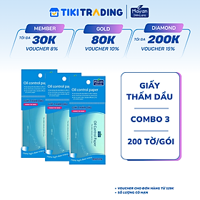 Combo 3 Giấy Thấm Dầu Mayan (200 Tờ / Gói)