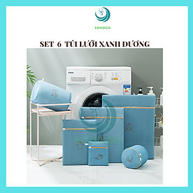 Mua  VIDEO -Combo 6-7-8 túi giặt 3 lớp bảo vệ quần áo  đồ lót dùng cho máy giặt-CHỌN SIZE-CHỌN MÀU- Set nhiều túi lưới giặt đồ cho máy giặt bảo vệ quần áo chống biến dạng chất lượng tốt dây kéo lưới mịn Polyester