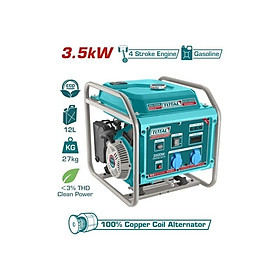 TỔ MÁYPHÁT ĐIỆN DÙNG XĂNG BIẾN TẦN 5.5KW TP365006 TOTAL -HÀNG CHÍNH HÃNG