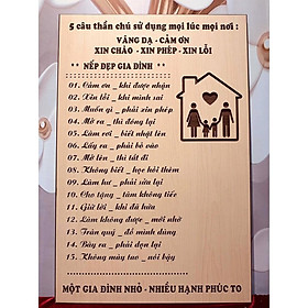Mua 15 Nội quy gỗ cho gia đình - Quy tắc gia đình gỗ