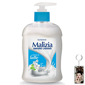 Nước rửa tay Malizia Cream Milk 300ml tặng kèm móc khóa