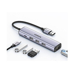 Mua Ugreen UG20900CM475TK Màu Xám Bộ chuyển USB 2.0 sang 3 cổng USB 2.0 + Lan rj45 10/100 - HÀNG CHÍNH HÃNG