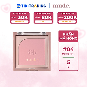 Phấn Má Hồng Mịn Lì Kiềm Dầu Chuẩn Màu mude Flutter Blusher (5g) - #04 Mauve Note