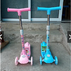  Xe trượt Scooter mẫu mới 2019 (hàng Cao cấp có giảm xóc + phanh chân)- màu cho bé gái 