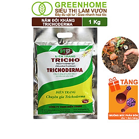 Nấm Đối Kháng Trichoderma Greenhome, Điền Trang, Bao 1kg, Ủ Phân Hữu Cơ, Ủ Rác, Đậu Tương, Khử Mùi, Cải Tạo Đất