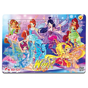 Xếp hình Tia Sáng WinX Club (48 Mảnh Ghép) - Tặng kèm câu đố mặt sau cho bé