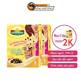 Combo 5 Hộp Trà sữa trân châu DAWNING Tròn vị ngon, thơm trà, tan đá vẫn ngon đậm đà 260g/hộp