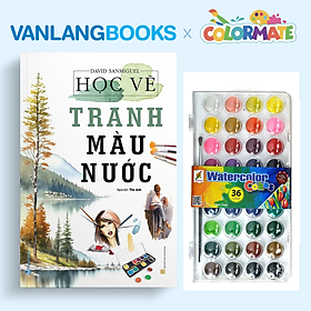 Sách Học Vẽ Tranh Màu Nước + Hộp 36 Bánh Màu Nước Watercolor Cakes - Vanlangbooks x Colormate