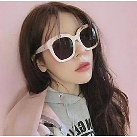 Kính râm nữ Mắt vuông form to sành điệu dành cho nữ (Màu kem)