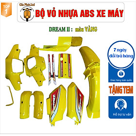[Tặng Tem] Bộ nhựa dàn áo xe Dream II - Dream Việt - Thái - Tàu - màu VÀNG