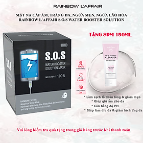 Hộp 30 mặt nạ cấp ẩm - trắng da - ngừa mụn - chống lão hóa Rainbow Laffair S.O.S Water Booster Solution