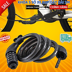 Khóa Dây xe đạp Xe máy mật mã 4 số 5 số chống trộm - Chính Hãng miDoctor
