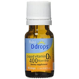 Ddrops Baby 400 Iu Vitamin D3 Drops, 90 Count (Pack of 3)
