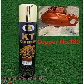 Sơn xịt mạ vàng đỏ đồng nhũ KT Copper No.180 gold effect Bosny - Thái Lan