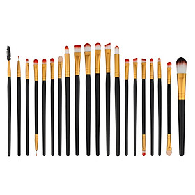 20pcs Eyeshadow Eyeliner Eyebrow Eyelash Brush Lip Contour Brushes Set Kit Eye Makeup Brush Set Pro Foundation Makeup Tools