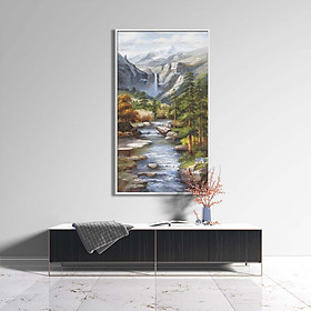 Tranh canvas phong cách sơn dầu - Phong cảnh Thác nước - PC026