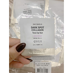 Combo 30 gói Kem chống nắng nâng tông, bổ sung collagen và cải thiện đốm nâu OHUI DS Dark Spot Collagen Tone-up Sun SPF50+/PA++++1ml