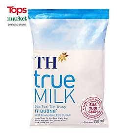 Sữa TH True Milk Ít Đường Bịch 220ML