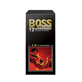 Bao Cao Su Boss 12s 4in1 Nhiều gai gân Kéo Dài Thời Gian