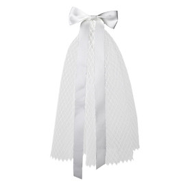 Bridal Short Tulle  Headdress White Headwear for Wedding Engagement
