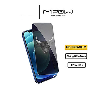 Cường Lực Mipow Kingbull Chống Nhìn Trộm Premium HD 2.7D For iPhone 12/12Pro/12Pro Max - Hàng Chính Hãng