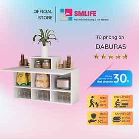 Tủ phòng ăn gỗ hiện đại SMLIFE Dabura | Gỗ MDF dày 17mm chống ẩm | D70xR38xC30cm