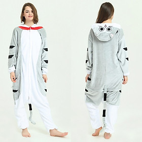 Bộ Đồ hình thú liền thân lông mịn Pijama dành Cho Người Lớn và Trẻ Em Hoạt Hình Cosplay