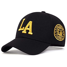 Nón Los Angeles LA golfHat đen hoa sa mạc trưởng thành Hip Hop Mũ Ngoài Trời Nắng Nón Có Thể Điều Chỉnh Nón Lưỡi Trai Bóng Chày Color: black yellow