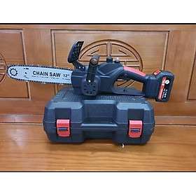 Mua Máy Cưa Xích Cầm Tay Dùng Pin Lam Xích 12 Inch - Pin 10 Cell Dung Lương Lớn