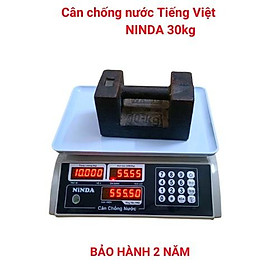 Mua Cân tính tiền chống nước NINDA ( 30kg ) dùng cho bán hàng hải sản nhà hàng ( bảo hành 24 tháng )