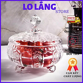 Mua Thô Thủy tinh đựng bánh kẹo mứt dạng pha lê sáng bóng với họa tiết độc đáo cao cấp