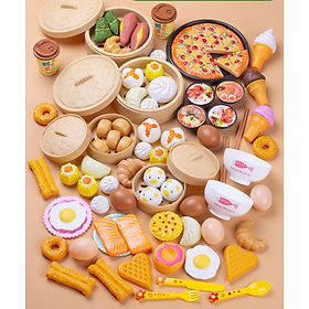 Bộ đồ chơi mô hình đồ ăn 84 món cho bé
