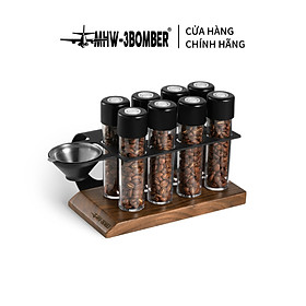 Bộ 8 Ống Đựng Hạt Cà Phê Kèm Khay Gỗ và Phễu MHW-3BOMBER | ENERGY TUBES SETS