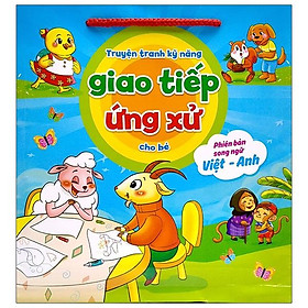 Bộ Túi Truyện Tranh Kỹ Năng Giao Tiếp Ứng Xử Cho Bé - Phiên Bản Song Ngữ Việt - Anh (Bộ 10 Cuốn)
