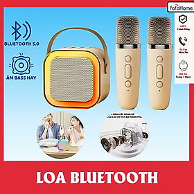 Loa Bluetooth K12 Kèm 2 Micro Không Dây Hát Karaoke Tại Nhà, Âm Thanh Hay Bass Cực Chuẩn Thiết Kế Di Động Công Suất Lớn Thiết Kế Nhỏ Gọn,Có Thể Thay Đổi Giọng,Tiện Lợi - Giao Màu Ngẫu Nhiên Hàng Nhập Khẩu