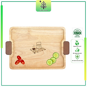 Mua Khay gỗ chữ nhật có tay cầm | Gỗ Đức Thành 21261 | Đựng Đồ Ăn | Trang Trí | Chụp Hình | Decor | Đạt tiêu chuẩn xuất khẩu