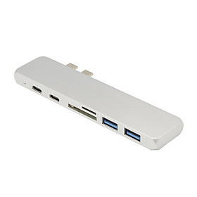7 In 1 USB Type C Hub 4K HDMI & 2 USB C & SD/TF Card Reader & 2 USB 3.0