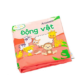 Sách vải cho bé sơ sinh 6 tháng 1 tuổi Lalala Baby 15x15 cm chủ đề động