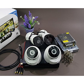 Mua Bộ KIT Camera Dahua CVI vỏ sắt: 1 đầu ghi + 2 mắt thân trụ + 2 mắt gắn trần Hàng chính hãng