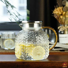 Mua Bình trà thủy tinh nắp in nốc chịu nhiệt 400*độ c hàng cao cấp 1 3 lít