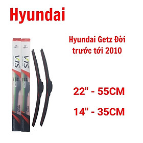 Cần gạt mưa ô tô thanh mềm A8 dành cho xe Hyundai: Getz, Accent, Avante, I10,20,30 - Hàng nhập khẩu