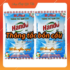 Mua Combo 2 gói bột thông tắc bồn cầu bể phốt Hando 300Gr