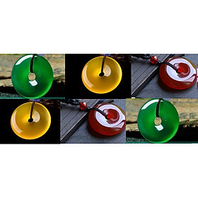 Mua Ngọc bội đá chalcedony Mệnh Kim + Mệnh Thổ + Mệnh Hỏa + Mệnh Mộc đường kính 2~2.5 cm (Không kèm dây)