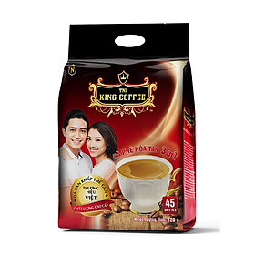 Hình ảnh Cà Phê Hòa Tan 3IN1 KING COFFEE - Túi 45 gói x 16g