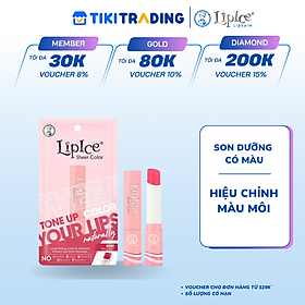 Son dưỡng có màu hiệu chỉnh sắc môi Lipice Sheer Color Brick Red - Đỏ gạch 2.4g