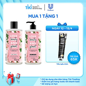 Combo Sữa Tắm + Sữa Dưỡng Thể Love Beauty And Planet Làm Sáng Da (400ml/Chai)