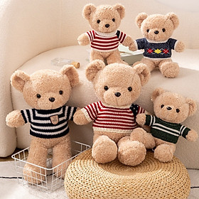 Gấu bông teddy lông xù mặc áo len đáng yêu - Size từ 60cm đến 1m1 - Quà tặng teddy lông xù mỳ nhồi bông siêu to khổng lồ